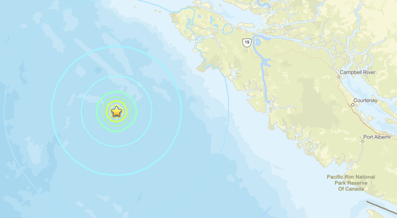 earthquake map